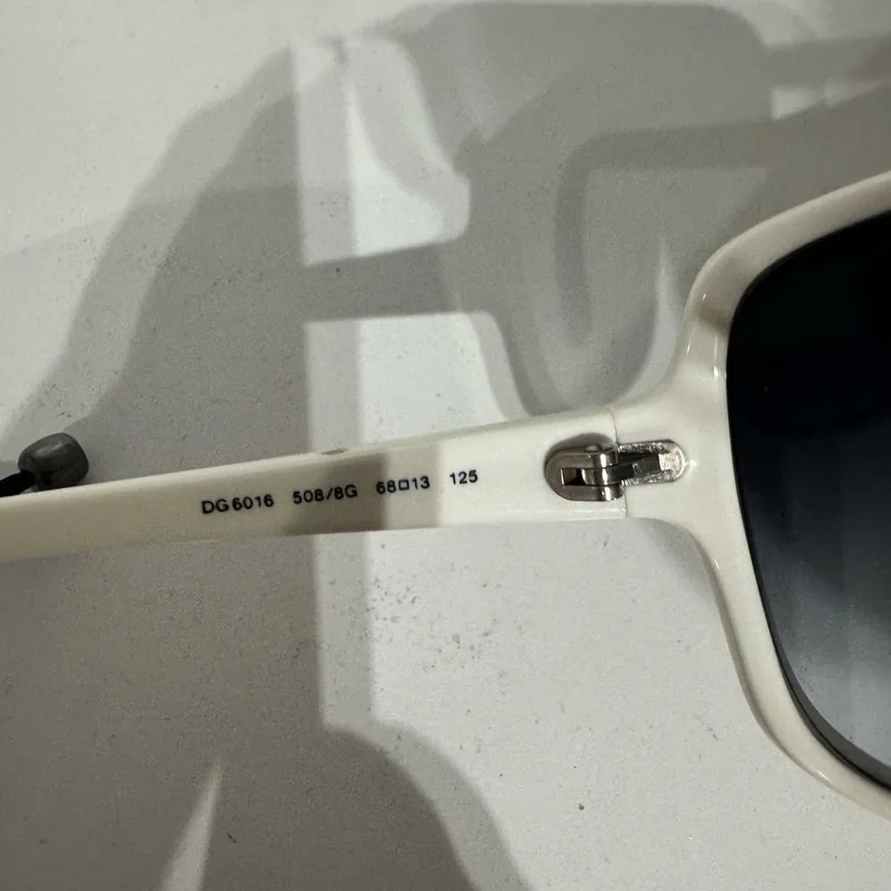 Dolce & Gabbana White Frame Sunglasses